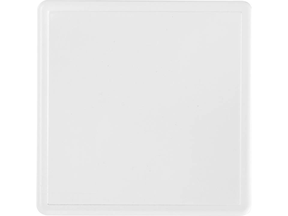 Vierkante kunststof onderzetter met papieren inlay 2