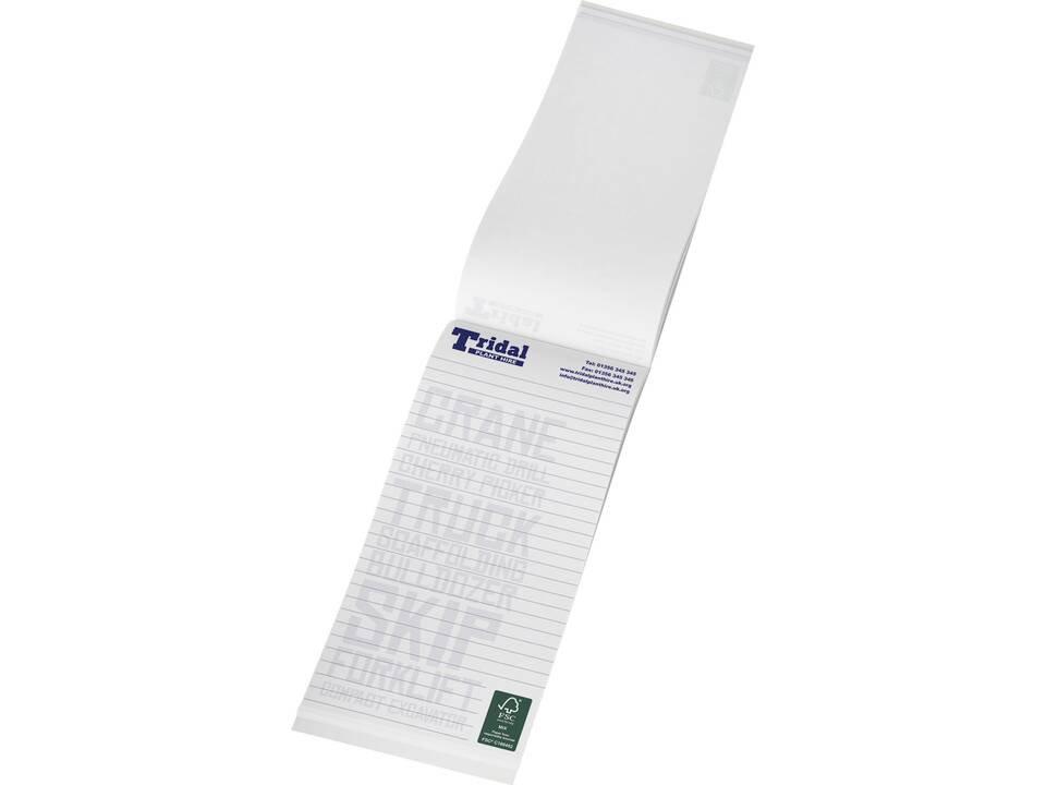 Desk-Mate® 1/3 A4 kladblok met een omwikkelde omslag 12