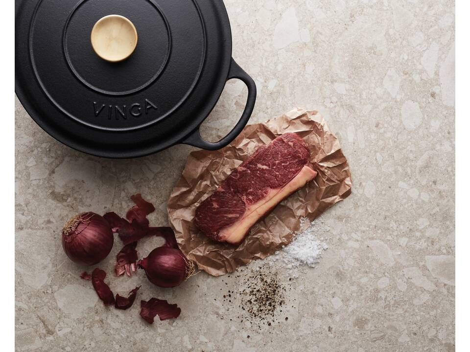 VINGA Monte geëmailleerde gietijzeren pan 5,5L 4