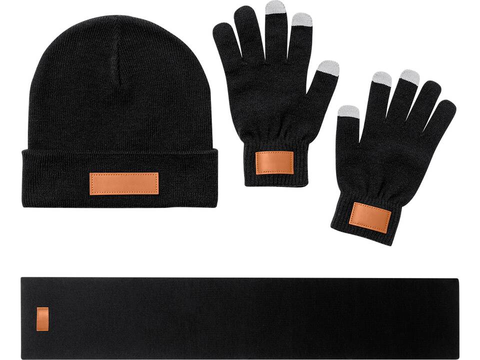 Set van 3 – Muts, Sjaal & Touchscreen Handschoenen 2