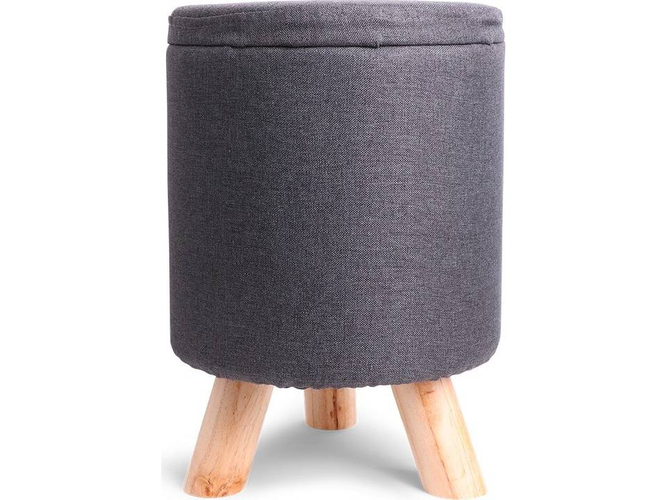 24266 – SENZA Storage Decoration Pouffe Dark Grey