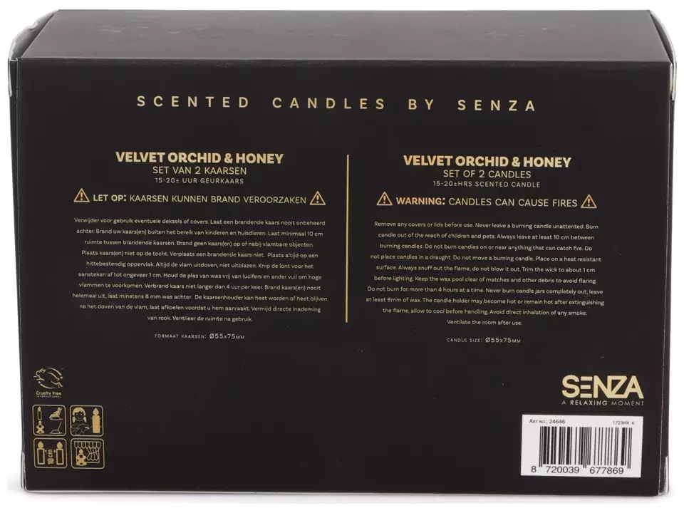 Geurkaarsenset black and gold 3