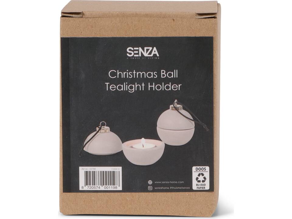 Senza Theelichthouder Kerstbal 3