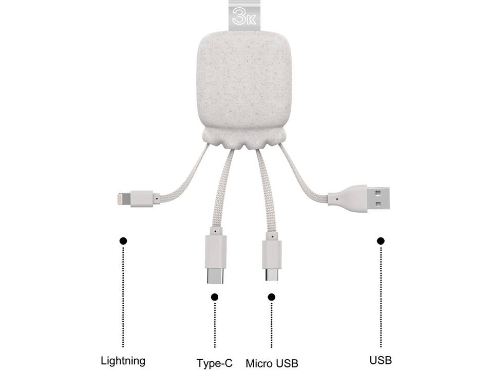 Octopus Bio Booster oplaadkabel Powerbank - 3000 mAh 2