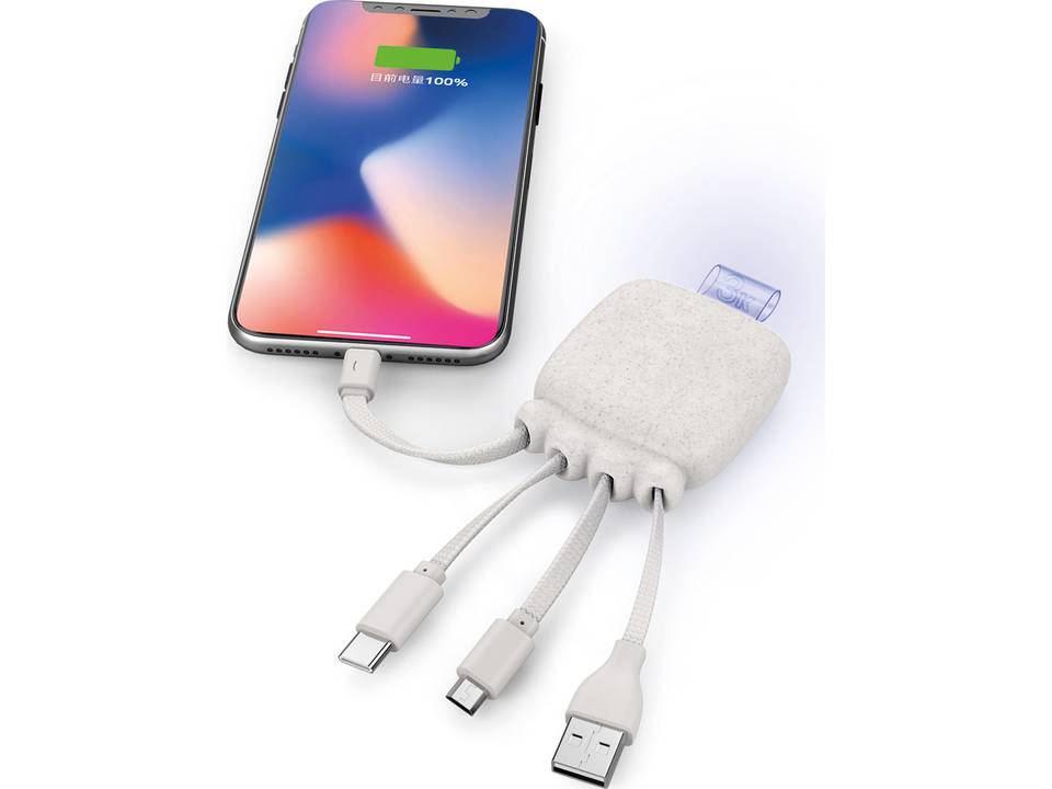 Octopus Bio Booster oplaadkabel Powerbank - 3000 mAh 1