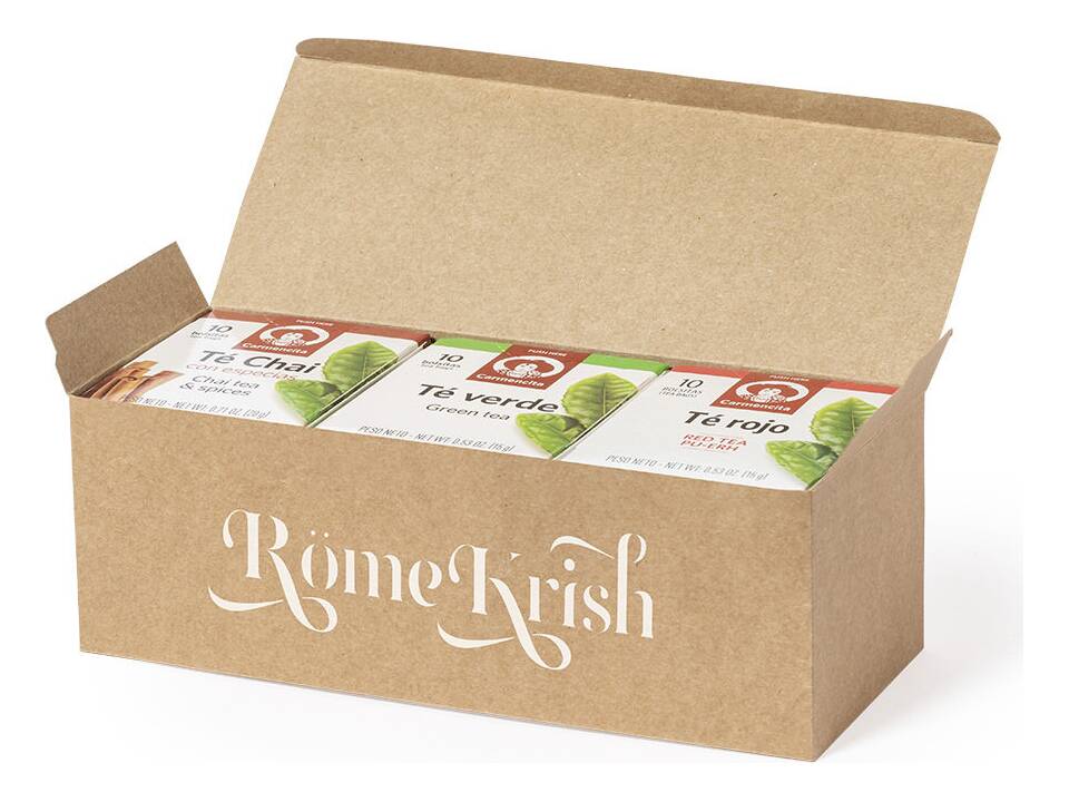 3 doosjes groene thee, rode thee en Chai thee 6