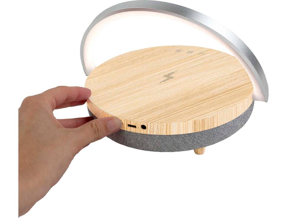 Prixton 4-in-1 Bluetooth®-speaker van 10 W met ledverlichting en draadloos oplaadstation 9