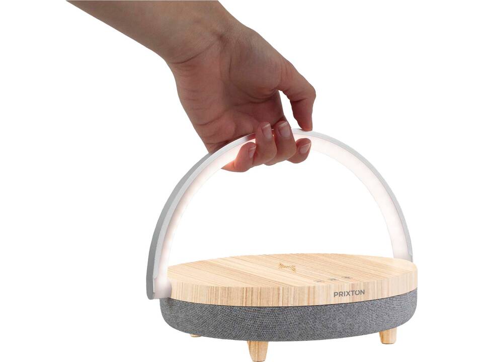 Prixton 4-in-1 Bluetooth®-speaker van 10 W met ledverlichting en draadloos oplaadstation 10