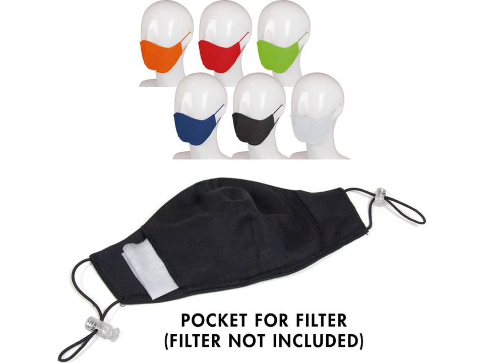 3-laags katoenen mondmasker met ruimte voor filter 13