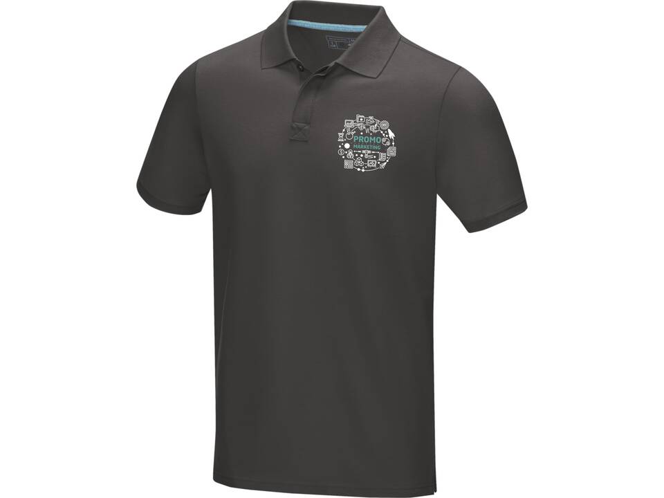 Graphite heren polo met korte mouwen GOTS biologisch textiel 16