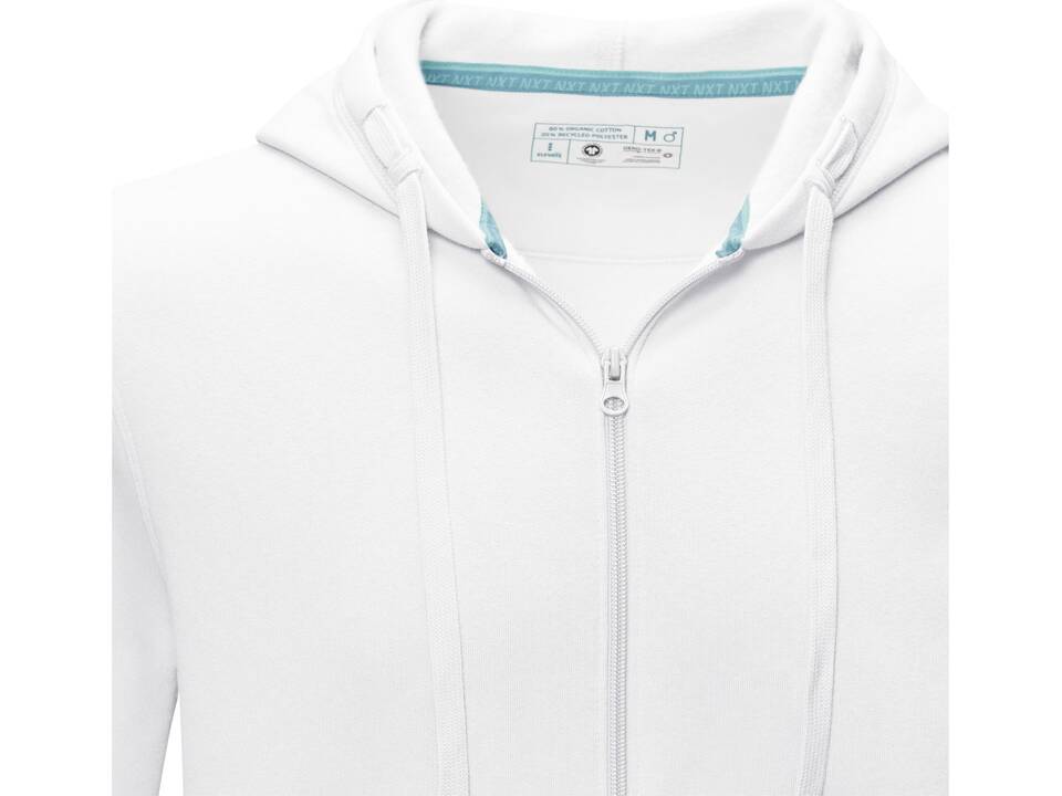 Ruby heren GOTS biologische GRS-gerecyclede hoodie met volledige rits 27
