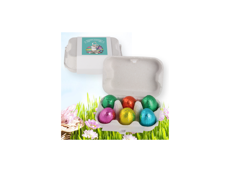 Eierdoosje met 6 paaseitjes 1