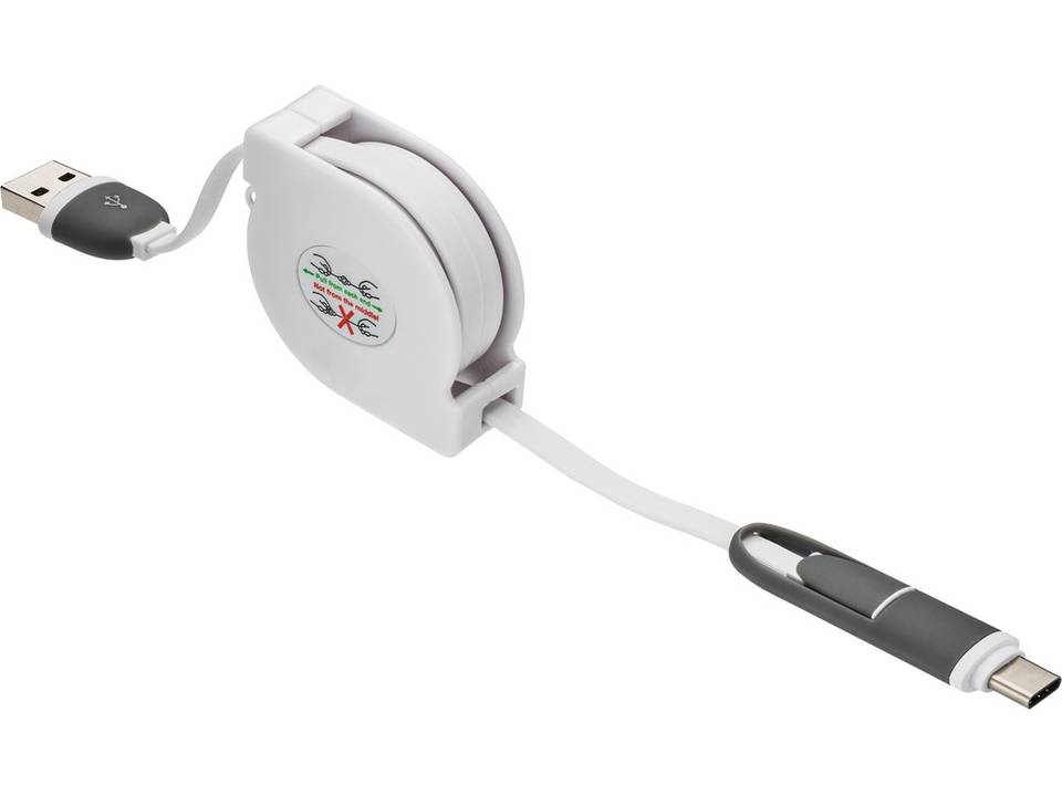 3-in-1 oplaadkabel met haspel 8