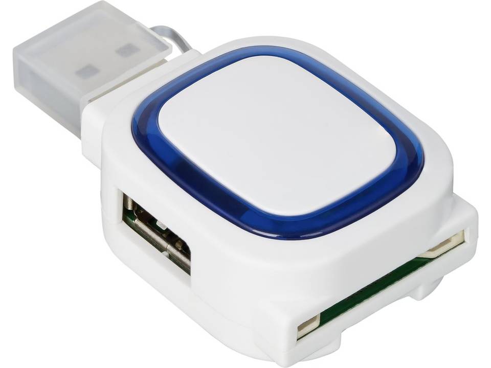 USB-hub met 2 aansluitingen en kaartlezer 9