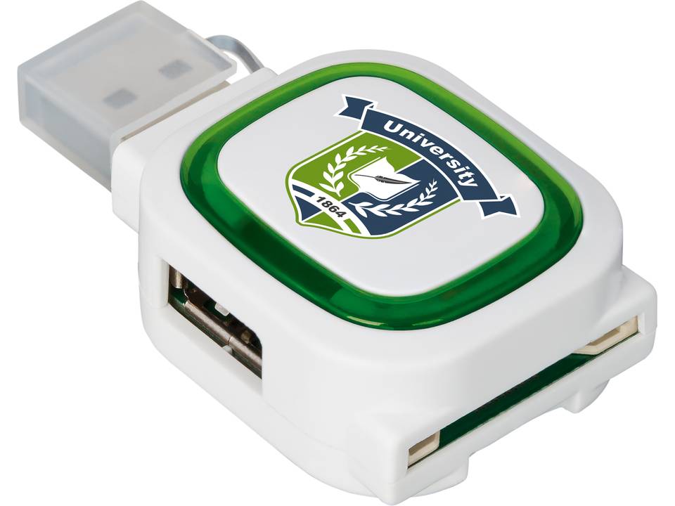 USB-hub met 2 aansluitingen en kaartlezer 12