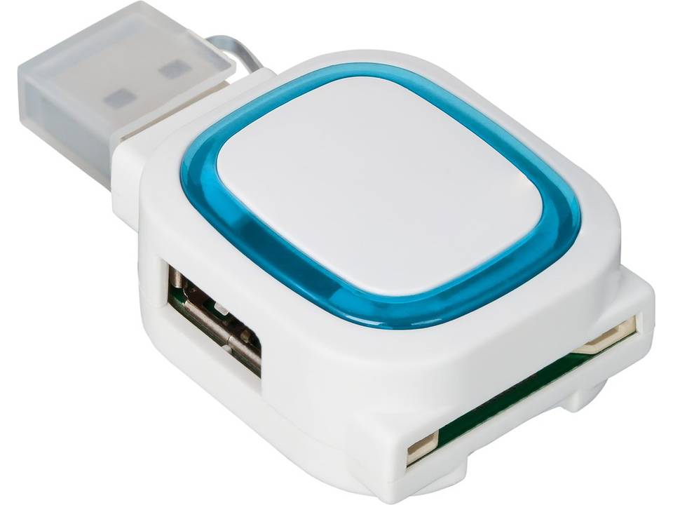 USB-hub met 2 aansluitingen en kaartlezer 3