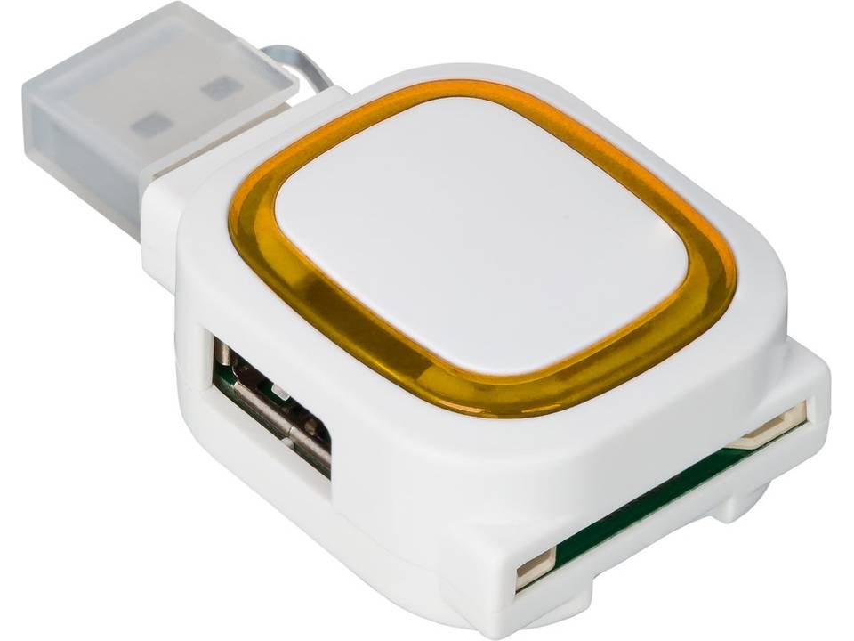 USB-hub met 2 aansluitingen en kaartlezer 8