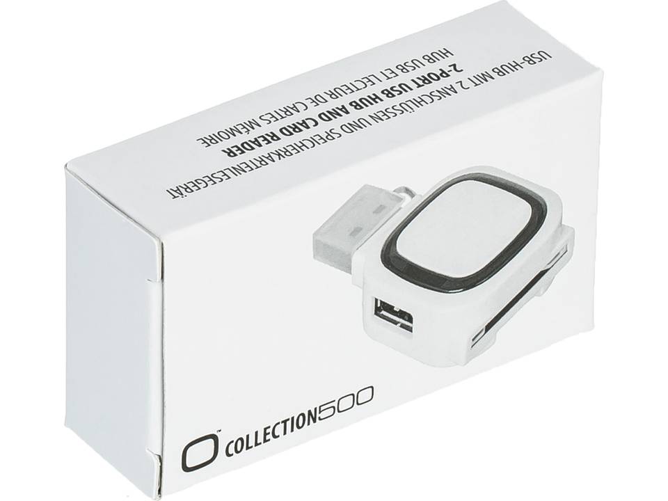 USB-hub met 2 aansluitingen en kaartlezer 13