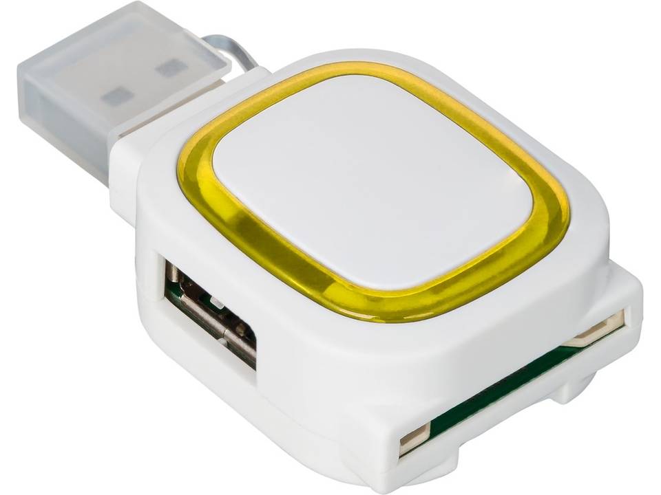 USB-hub met 2 aansluitingen en kaartlezer 4