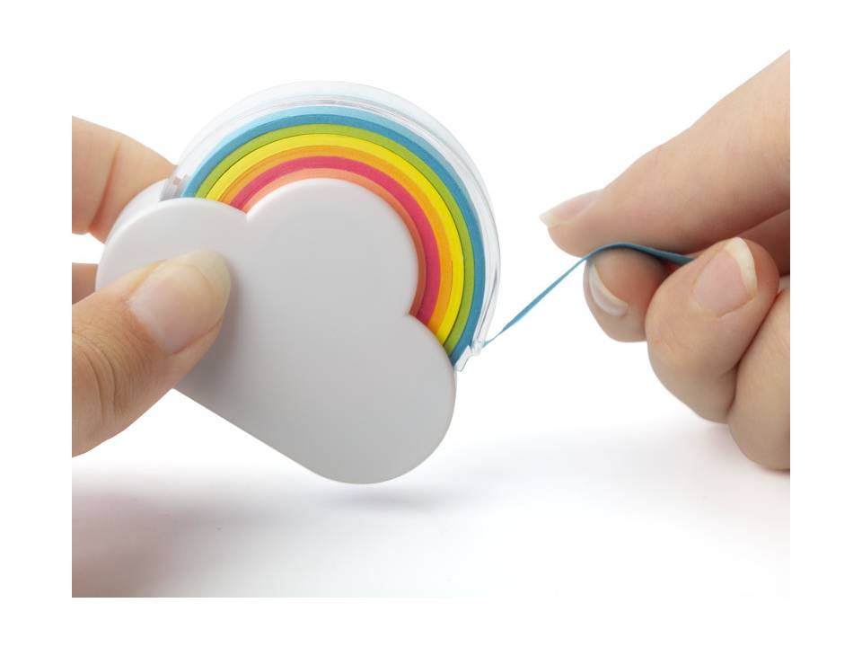 Memo tape houder wolk en regenboog 2
