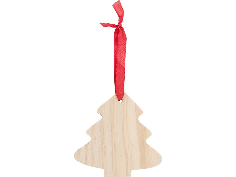 Houten kerstornament Boom 1