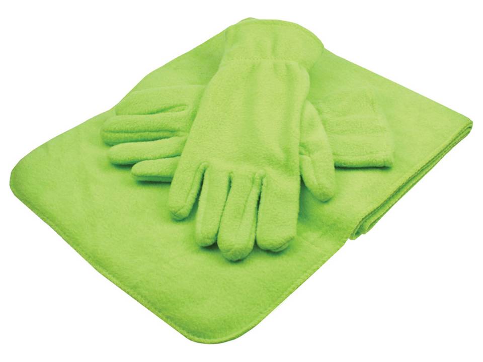 Fleece sjaal & handschoenen 5