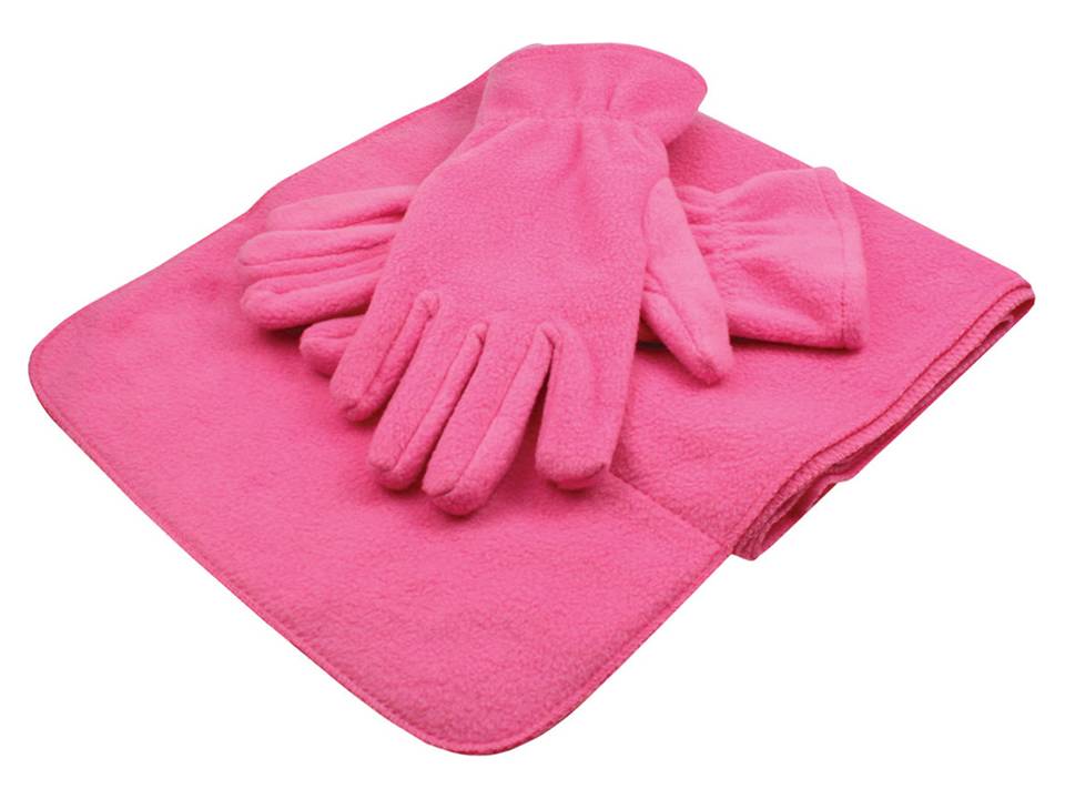 Fleece sjaal & handschoenen 11