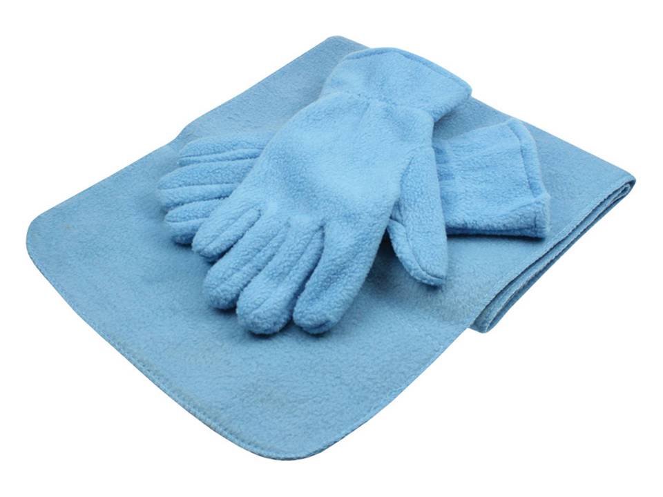 Fleece sjaal & handschoenen 14