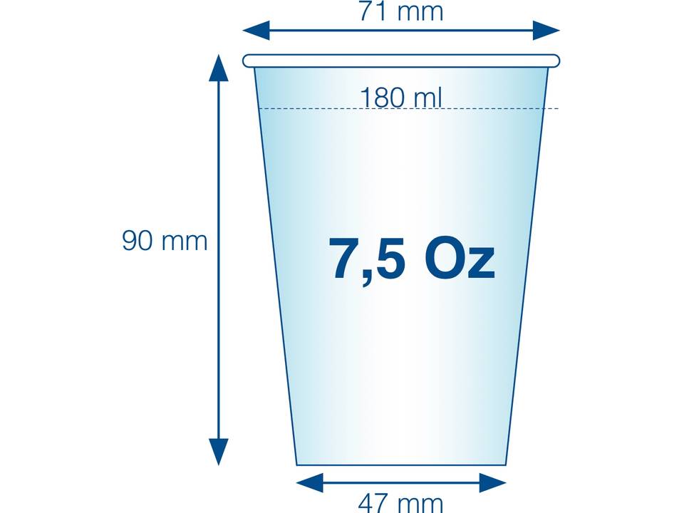 Gecertificeerde kartonnen bekers 7,5 Oz / 180 ml 20