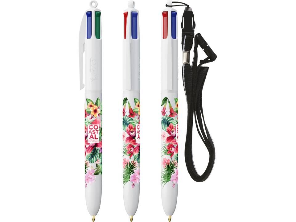 BIC 4 Colours balpen + lanyard 26