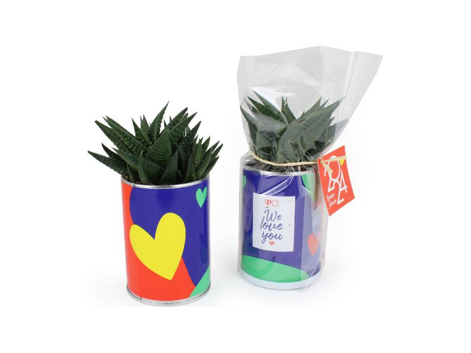 Blusselpotje met plant bedrukken