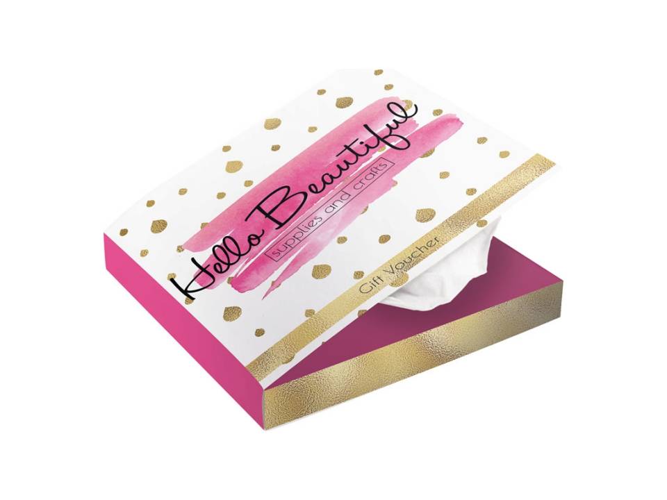 Book style tissue box bedrukken