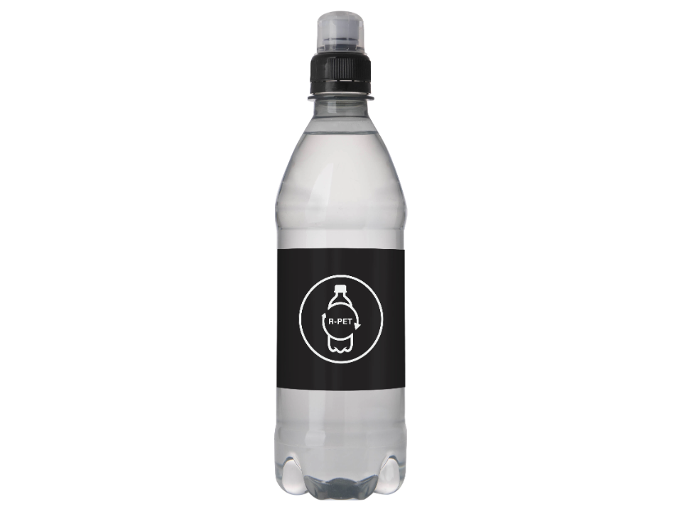 Bronwater RPET met sportdop - 500 ml - bedrukt