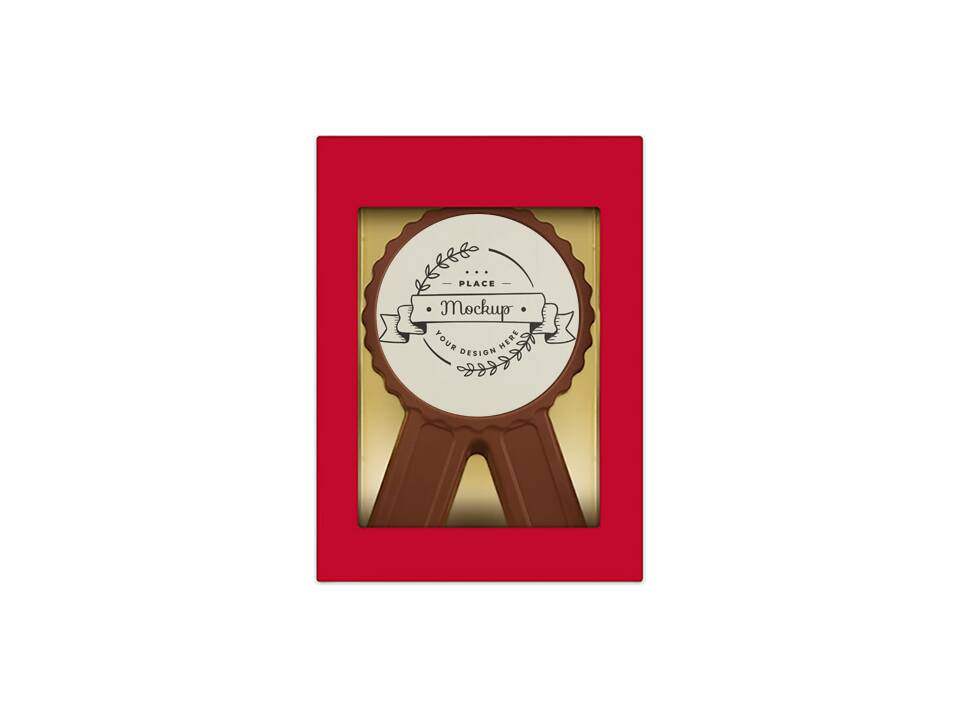 Chocolade medaille - eigen design bedrukking 1