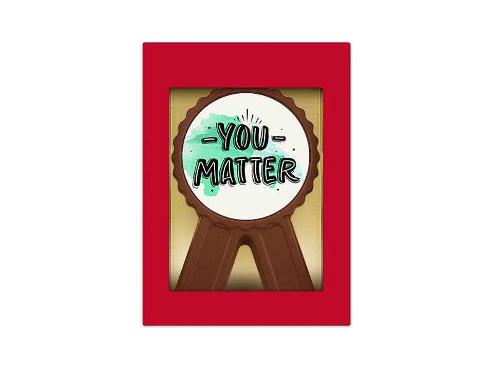 Chocolade medaille - eigen design bedrukking 3