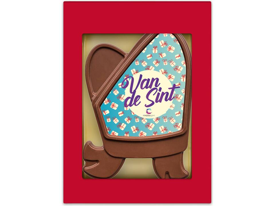 Chocolade Sint Mijter eigen design bedrukking