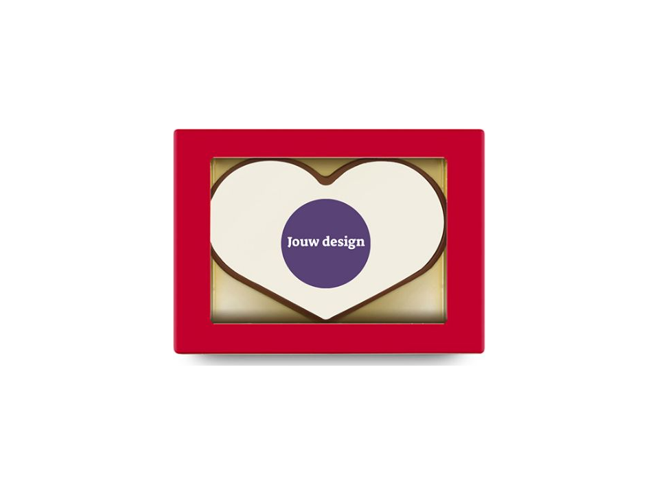 Chocolade Hart - eigen design bedrukking 1