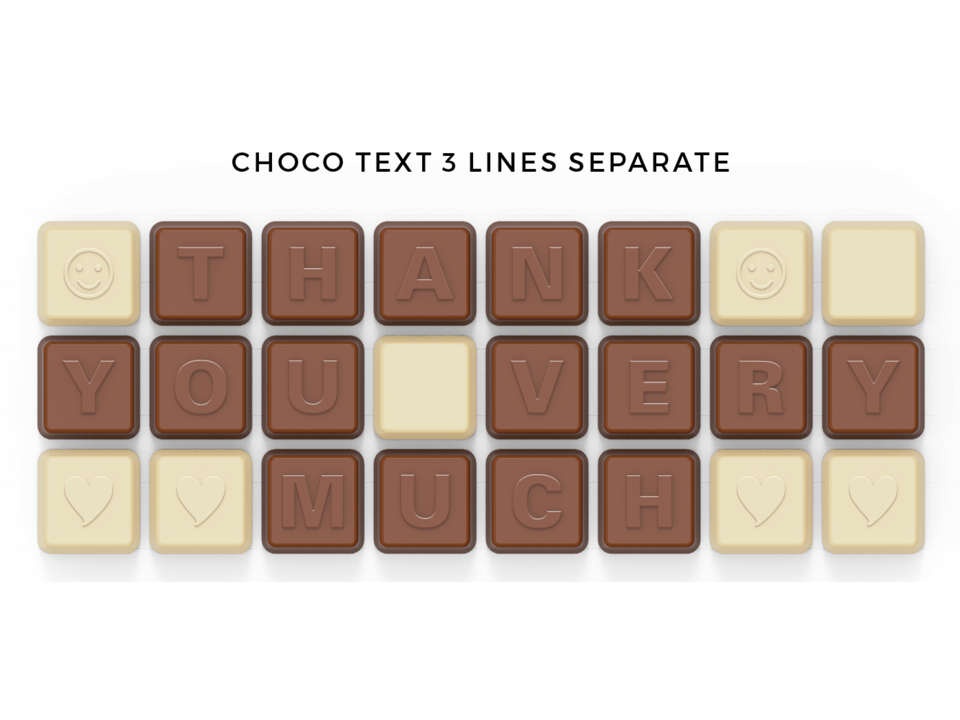Chocoladetekst in gepersonaliseerde enveloppe - 24 letters 1