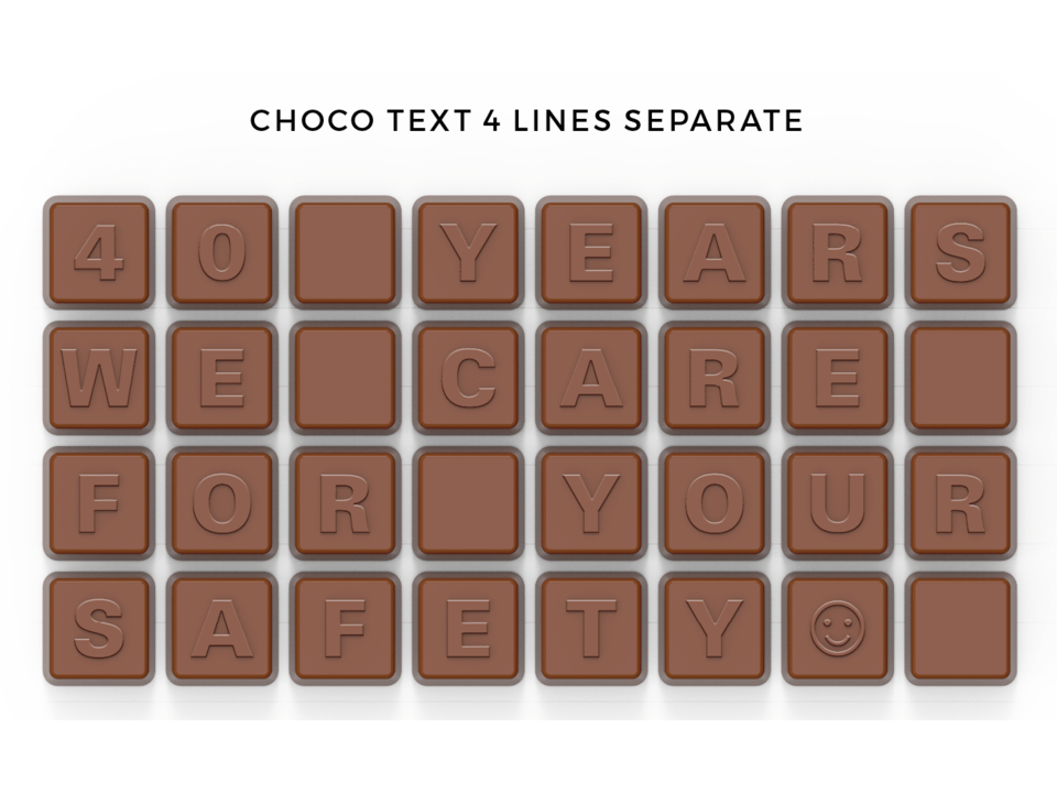 Chocoladetekst in gepersonaliseerde enveloppe - 32 letters 1