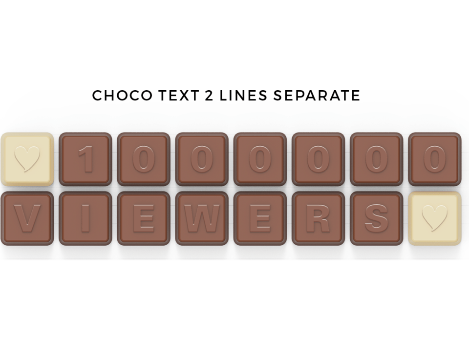 Chocoladetekst in gepersonaliseerde enveloppe - 16 letters 1