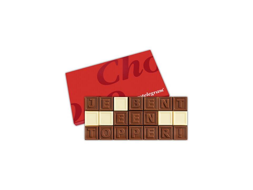 Chocotelegram 21 chocolade letters - eigen tekst 3