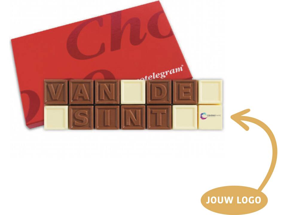 Chocotelegram "Van de Sint"   eigen logo