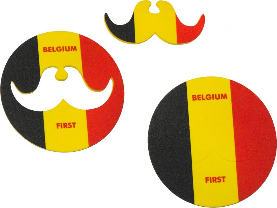 Coaster met Moustache voor supporters