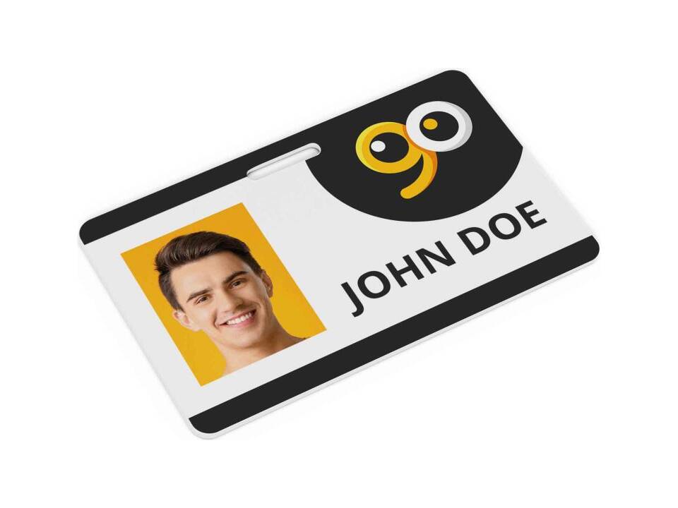 Company Pass Badge 54 x 85 mm + Rollerclip 2