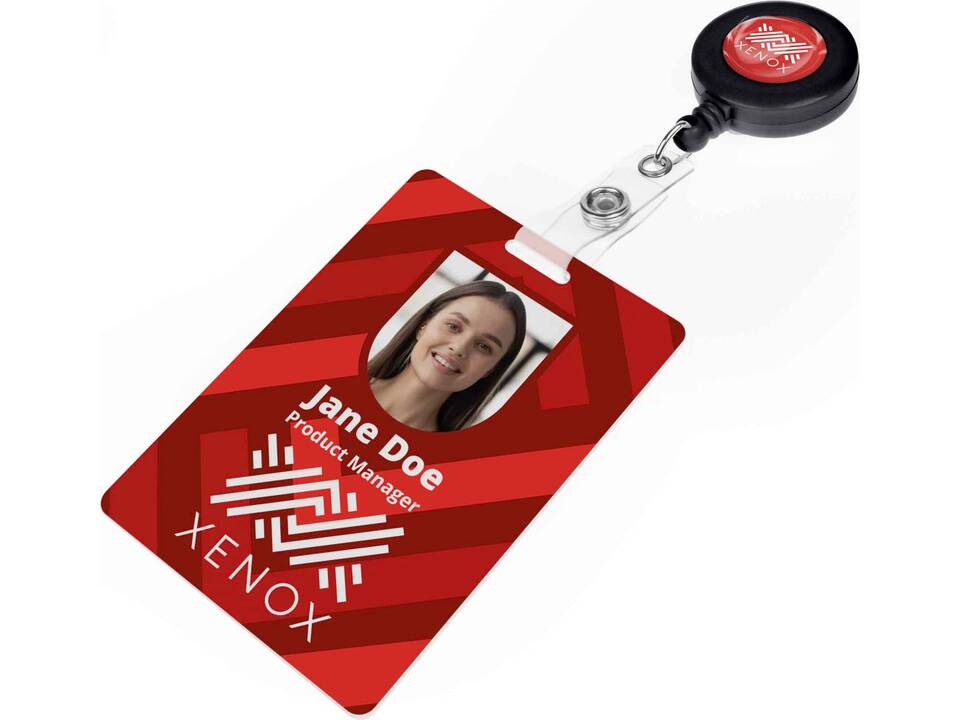 Company Pass Badge 70 x 100 mm + Rollerclip 3