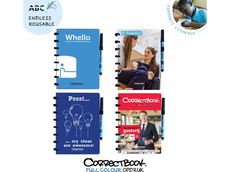 Correctbook - uitwisbare en herbruikbare notitieboek A5 2