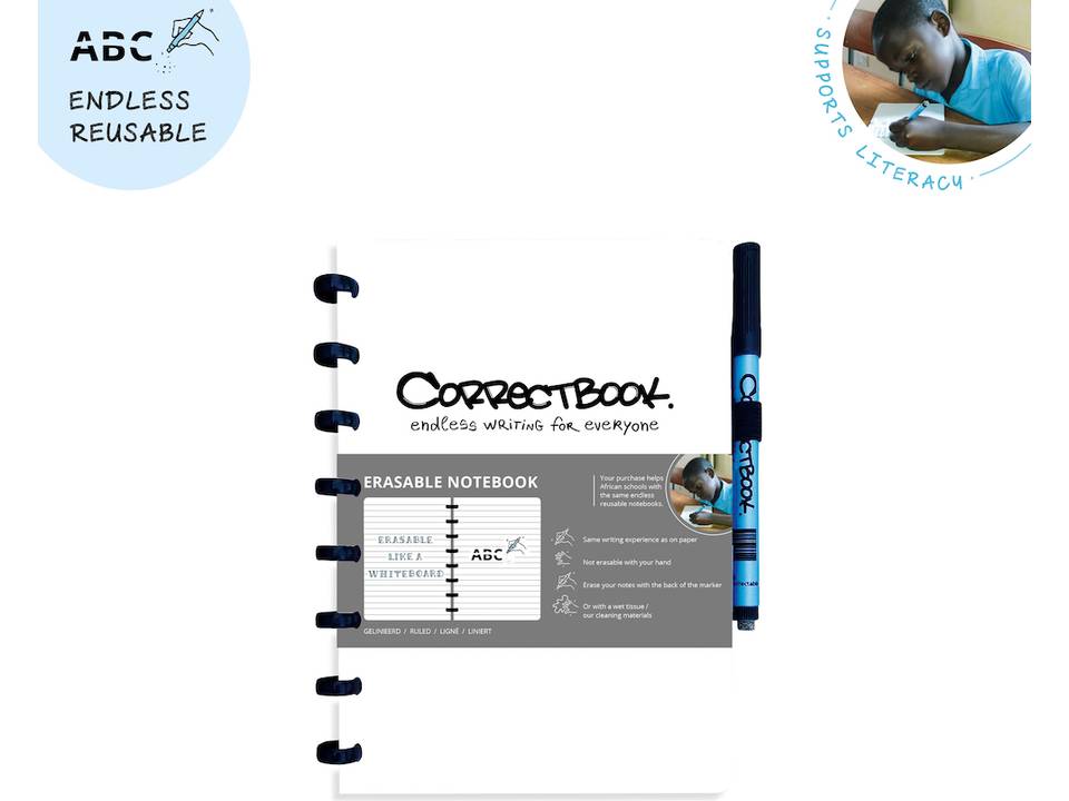 Correctbook - uitwisbare en herbruikbare notitieboek wit