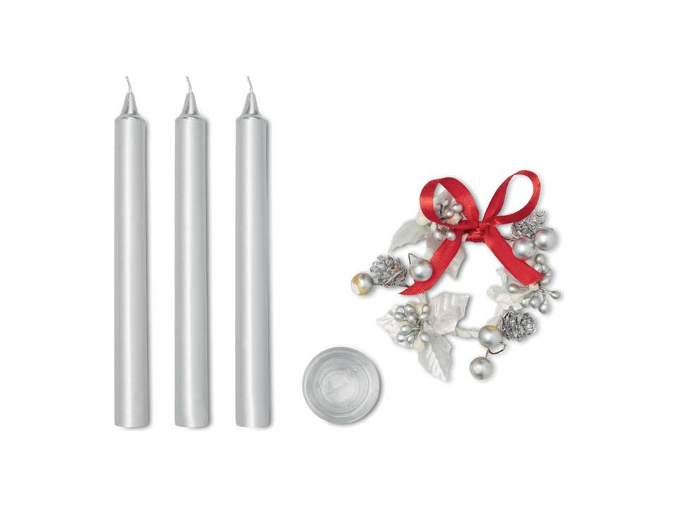 Kaarshouder met kerstkrans 5