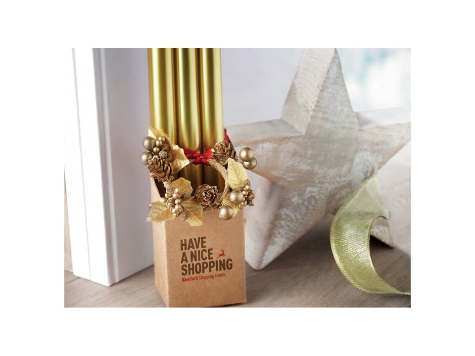 Kaarshouder met kerstkrans 2