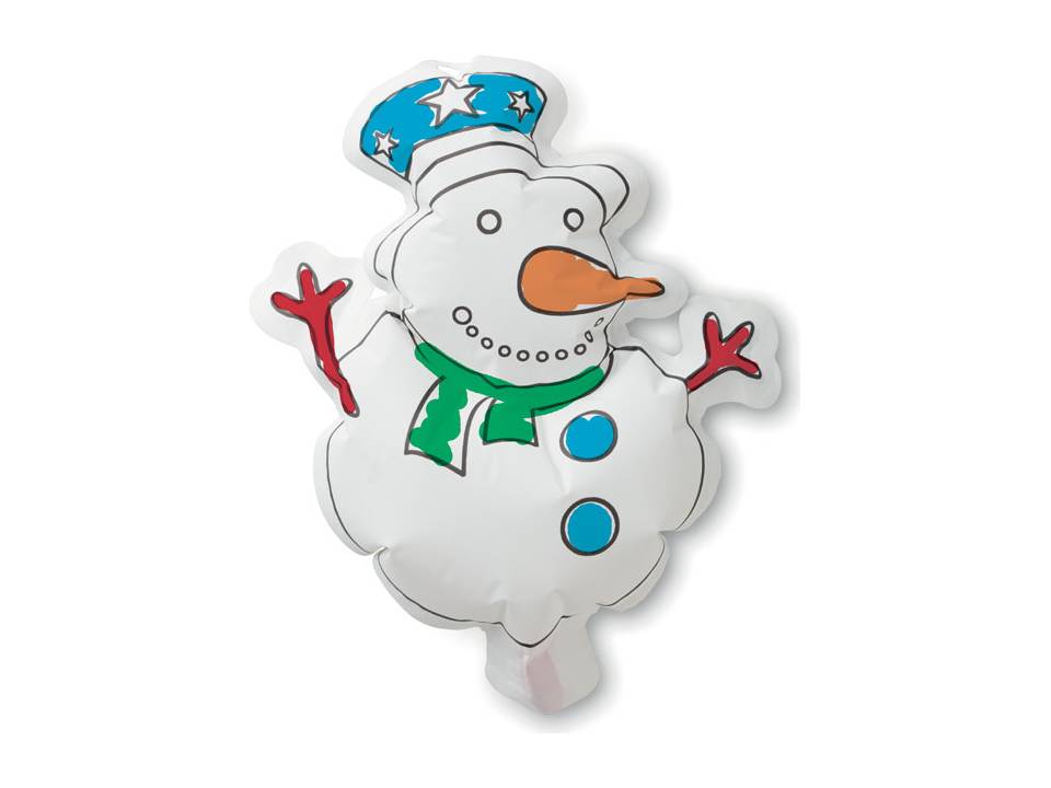 Sneeuwpop om in te kleuren 3